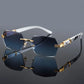 Frameless Classic Square Sunglasses