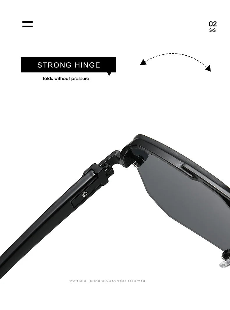 Half Frame Retro Sunglasses