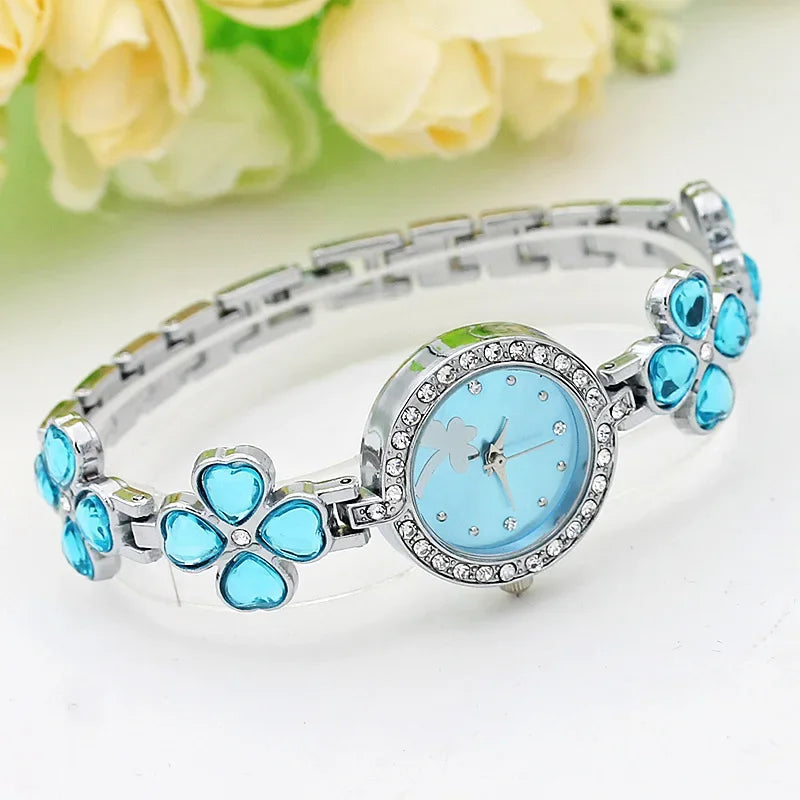 Square Diamond Steel Women Watch