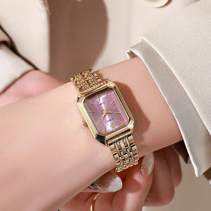 Square Gold Business Women Watch