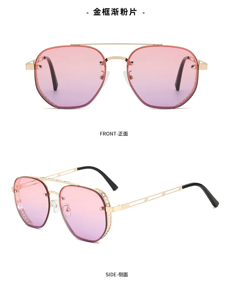 Steampunk Square Metal Sunglasses