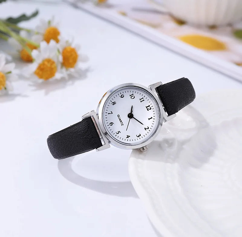 Vintage Leather Small Dial Watch