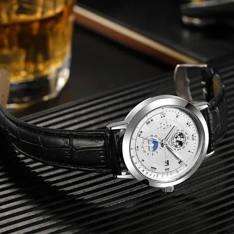 Earth Date Quartz Men Watch