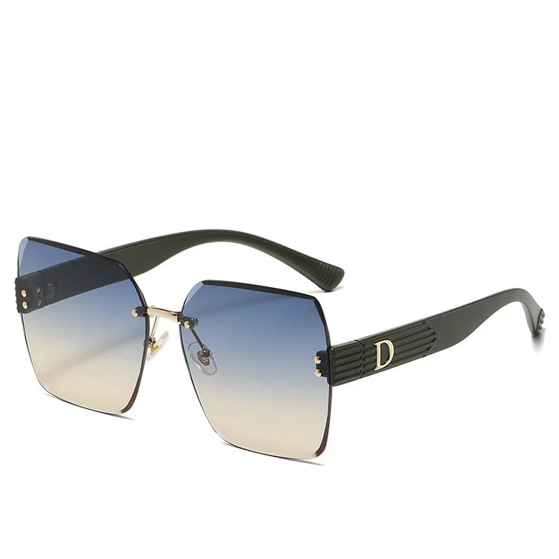 Oversized Rimless Women Sunglasses