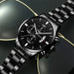 Black Steel Business Men Watch