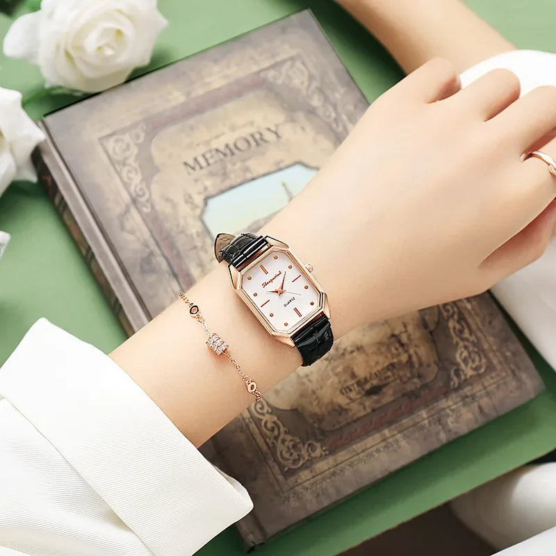Vintage Leather Small Dial Watch