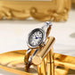 Oval Dial Steel Women Watch