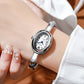 Oval Dial Steel Women Watch