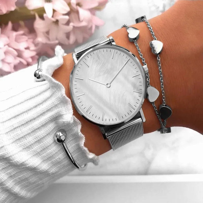 Mesh Strap Quartz Women Watch
