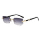 Rimless Rectangle Fashion Sunglasses