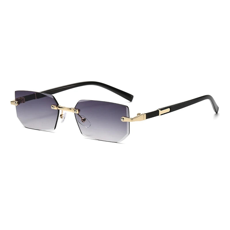 Rimless Rectangle Fashion Sunglasses