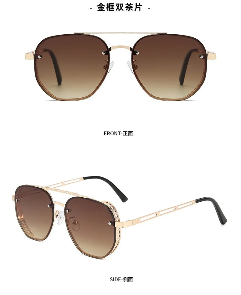 Steampunk Square Metal Sunglasses