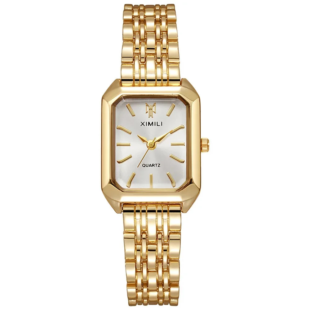 Square Gold Business Women Watch