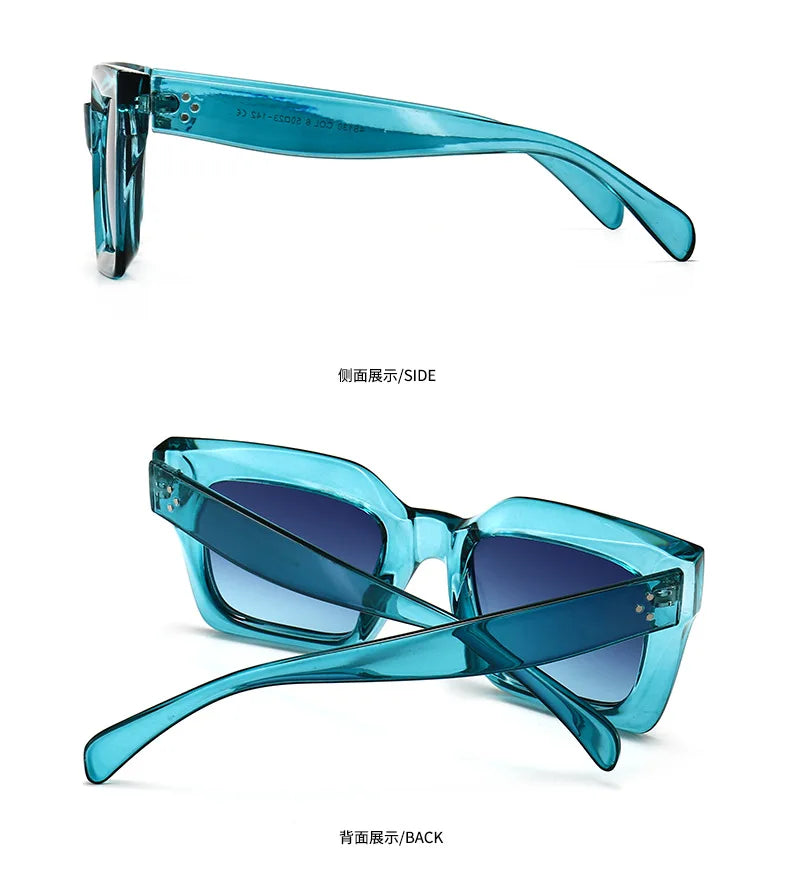 Designer Retro Rivet Sunglasses