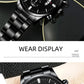 Black Steel Business Men Watch
