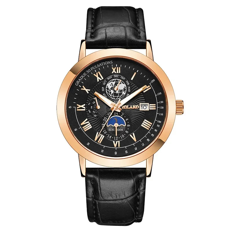 Earth Date Quartz Men Watch