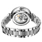Skeleton Automatic Leather Women Watch