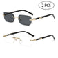 Rimless Rectangle Fashion Sunglasses