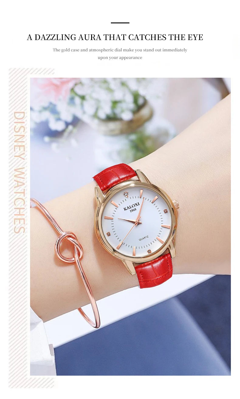 Business Leather Quartz Women Watch