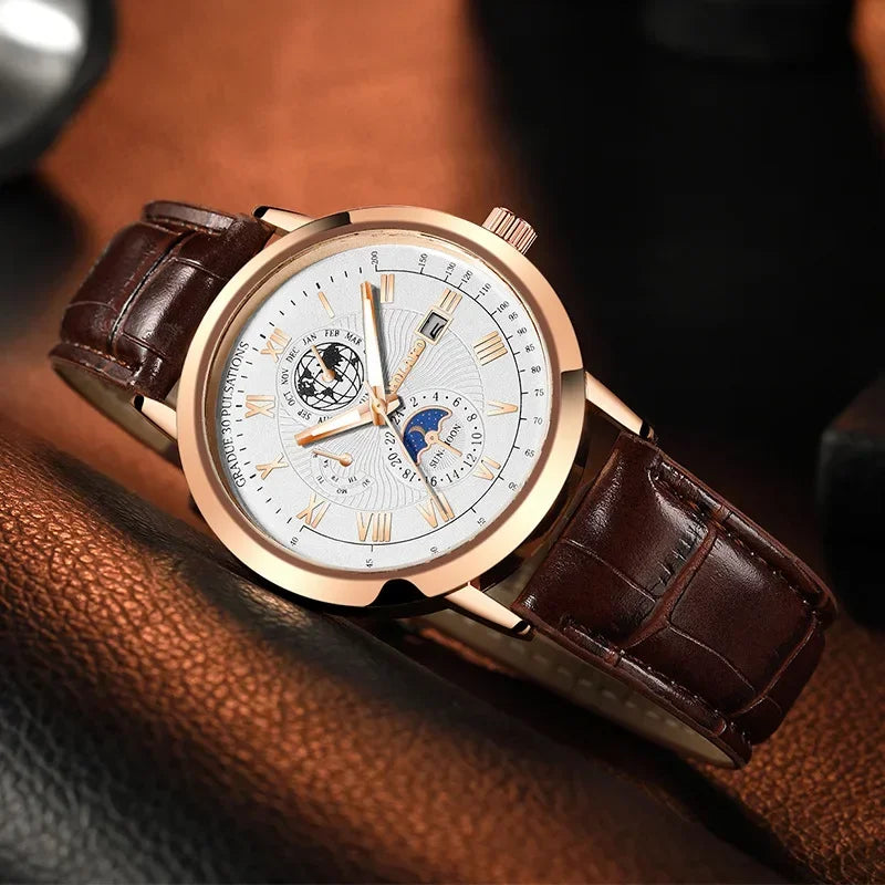 Earth Date Quartz Men Watch