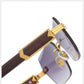 Rimless Gradient Square Sunglasses