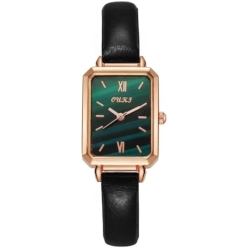 Retro Rectangle Quartz Women Watch