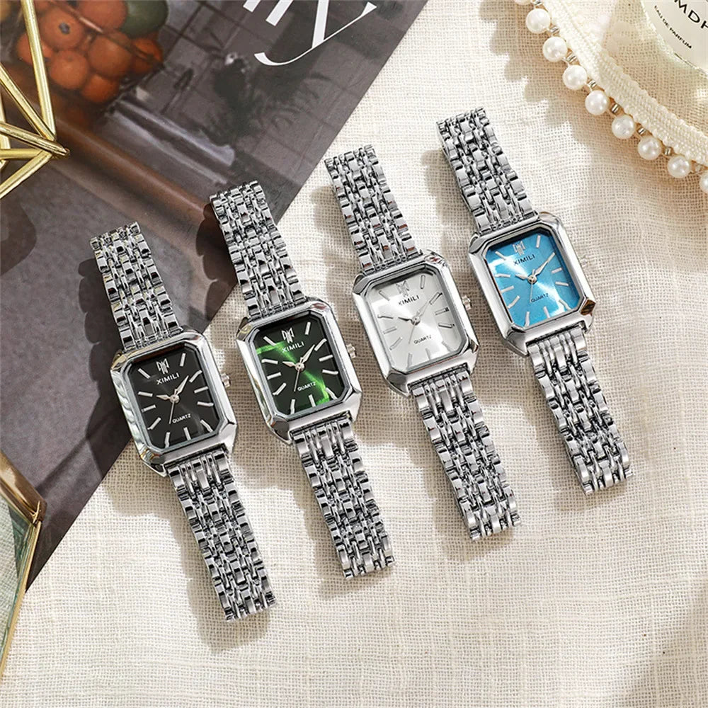 Square Gold Business Women Watch
