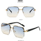 Half Frame Retro Sunglasses