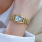 Vintage Rectangle Leather Women Watch