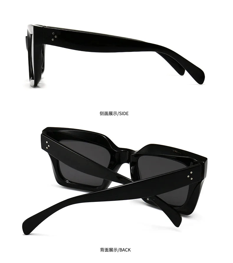 Designer Retro Rivet Sunglasses
