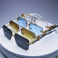 Frameless Classic Square Sunglasses
