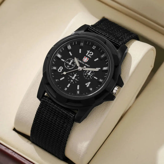 Nylon Band Military Quartz Watch