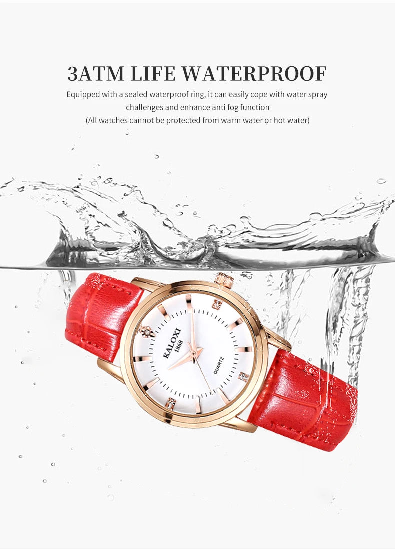 Business Leather Quartz Women Watch