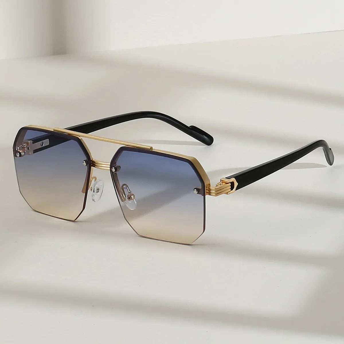 Half Frame Retro Sunglasses