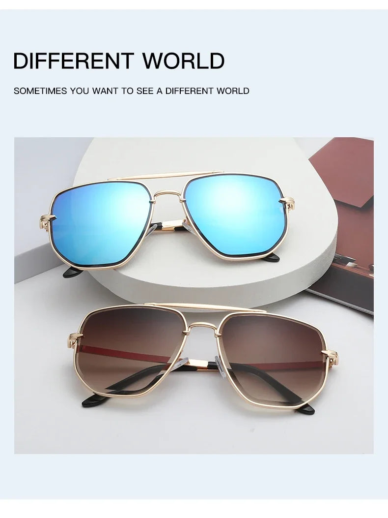 Vintage Metal Design Sunglasses