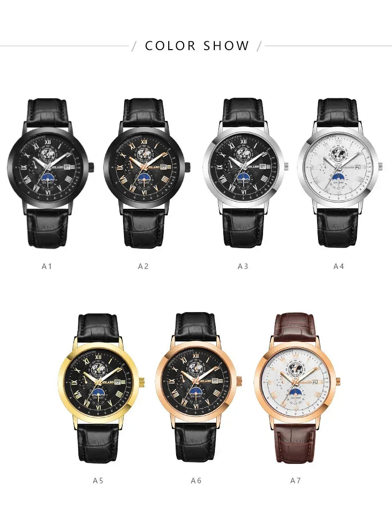 Earth Date Quartz Men Watch