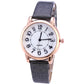 Frosted Dial Leather Women Watch