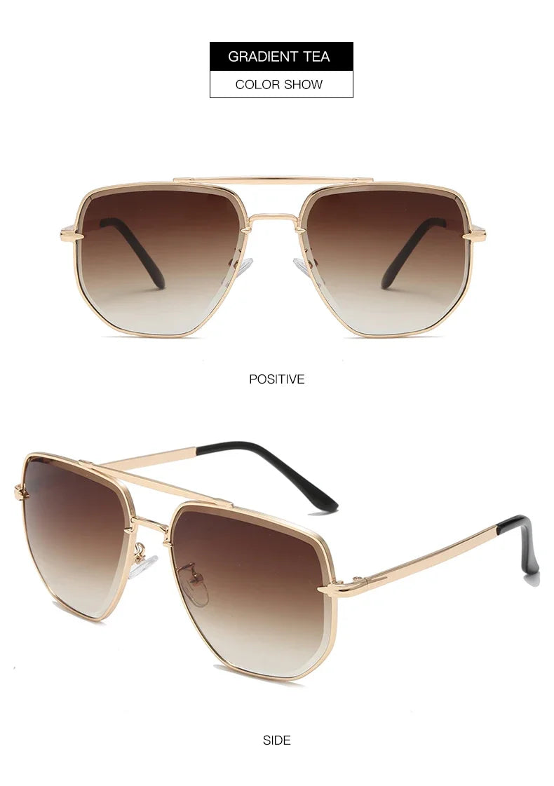 Vintage Metal Design Sunglasses