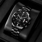 Black Steel Business Men Watch