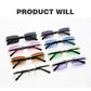 Rimless Rectangle Fashion Sunglasses