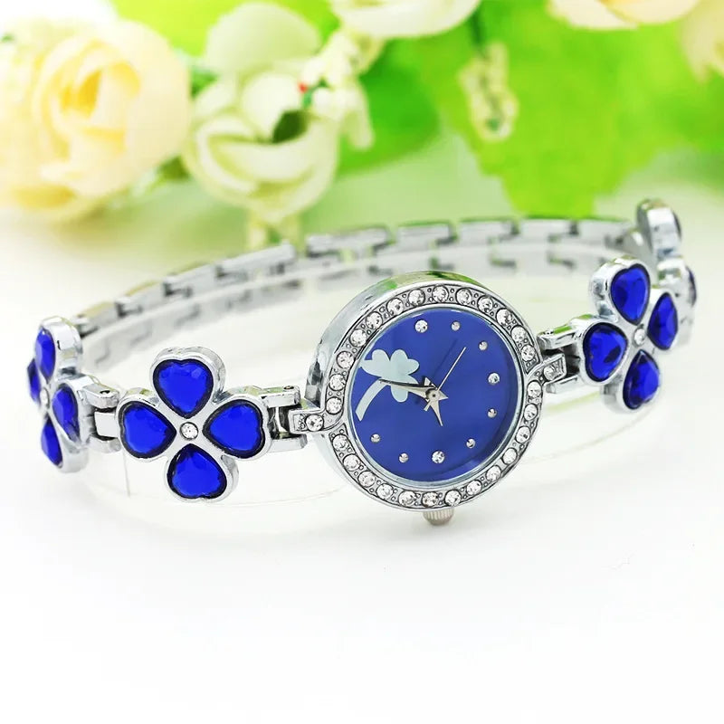 Square Diamond Steel Women Watch