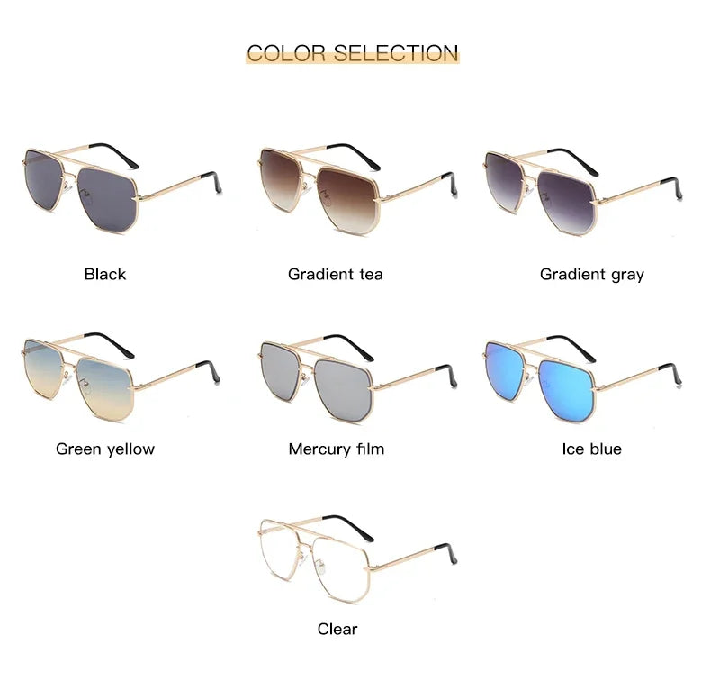 Vintage Metal Design Sunglasses