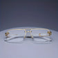 Frameless Classic Square Sunglasses