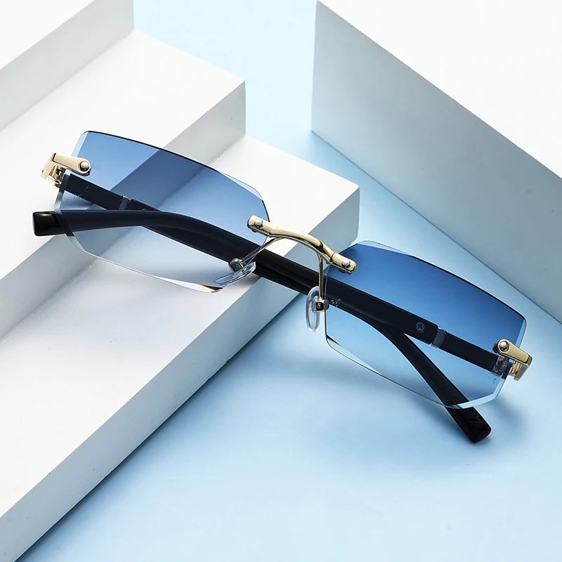 Rimless Rectangle Fashion Sunglasses