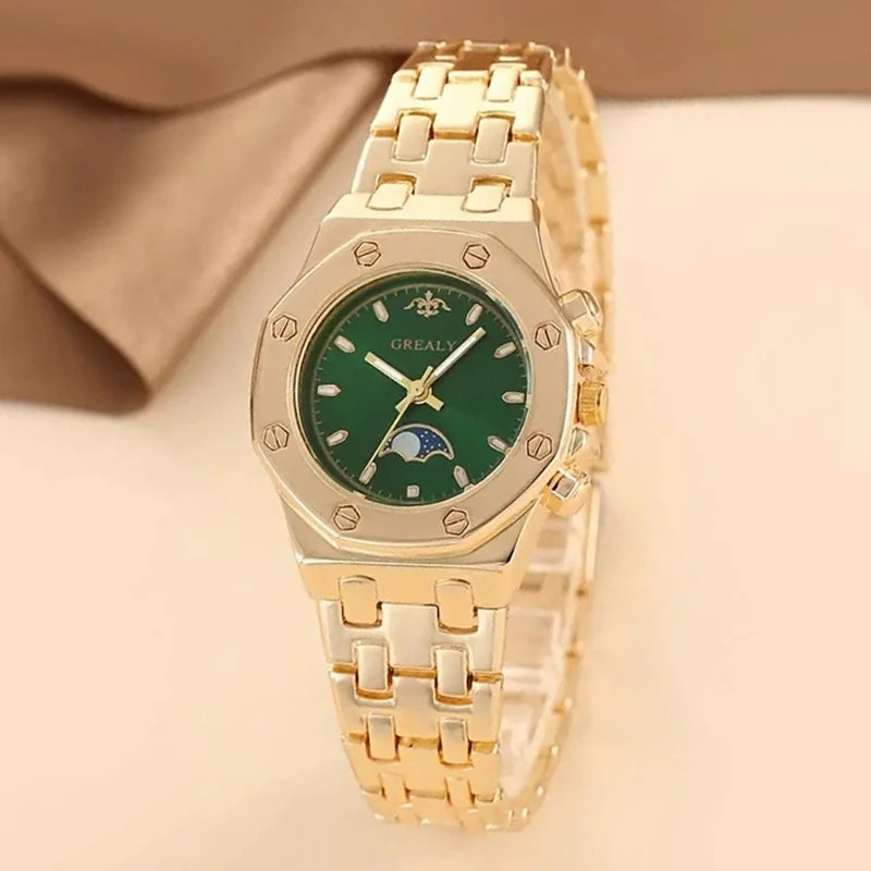 Green Minimal Quartz Women Watch