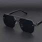 Half Frame Retro Sunglasses