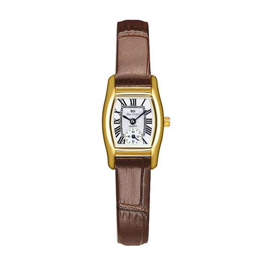Vintage Rectangle Leather Women Watch