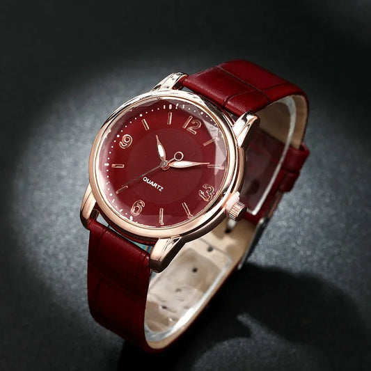 Luxury Leather Quartz Women Watch