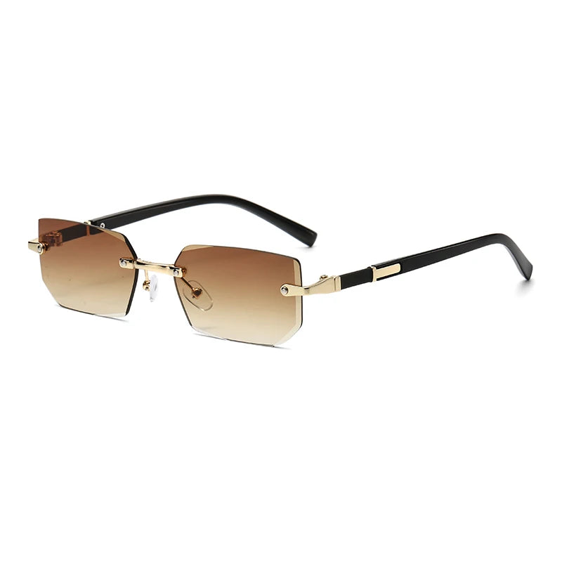 Rimless Rectangle Fashion Sunglasses