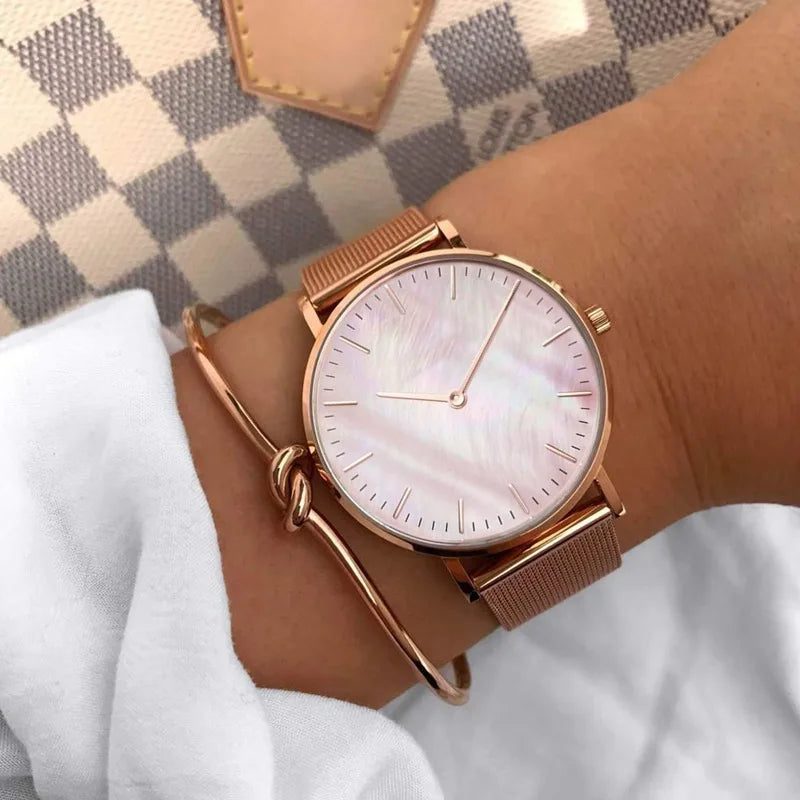 Mesh Strap Quartz Women Watch